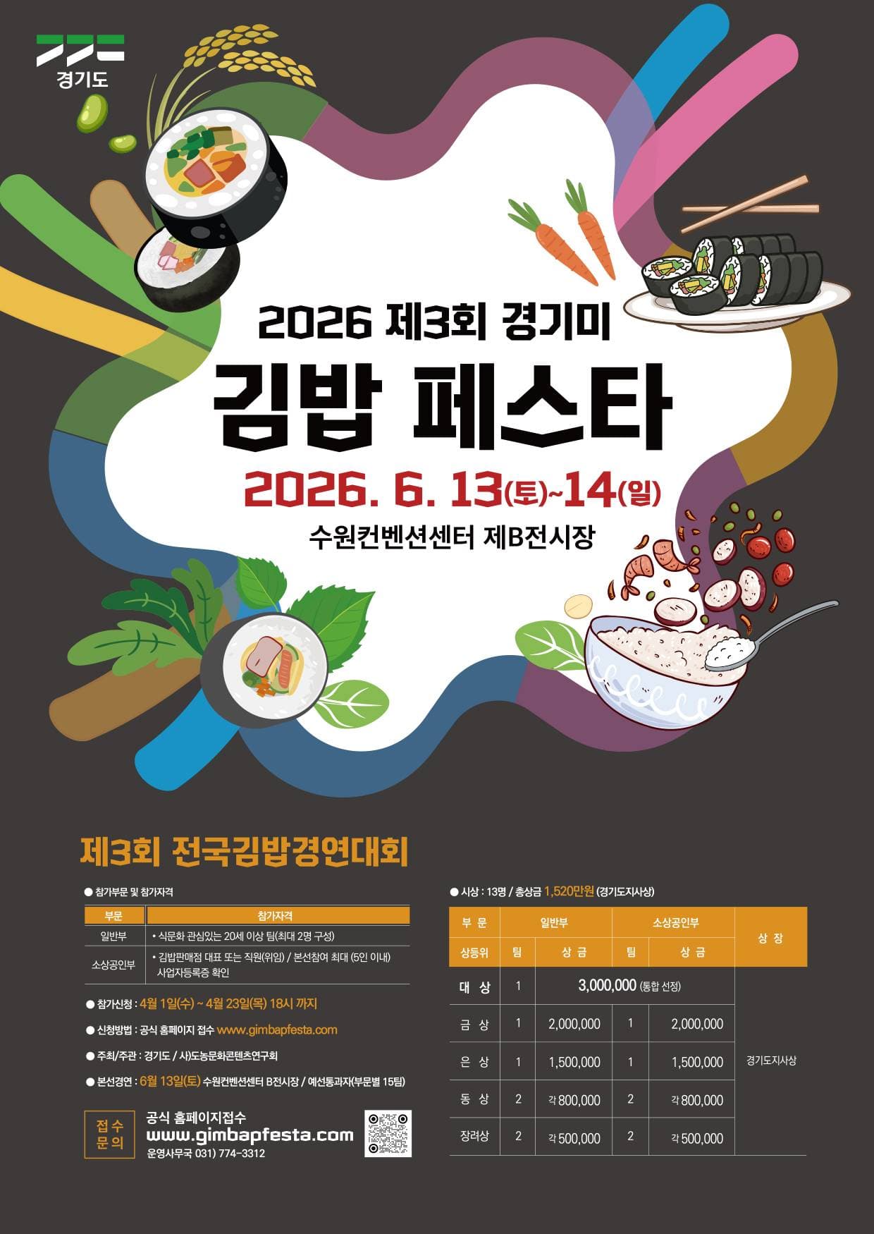 2026년 제3회 전국김밥경연대회